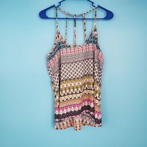 Bjewel Camisole Blouse Size Small Striped Paisley